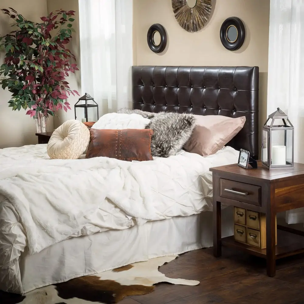 Brown leather Headboards 1 leather Headboards