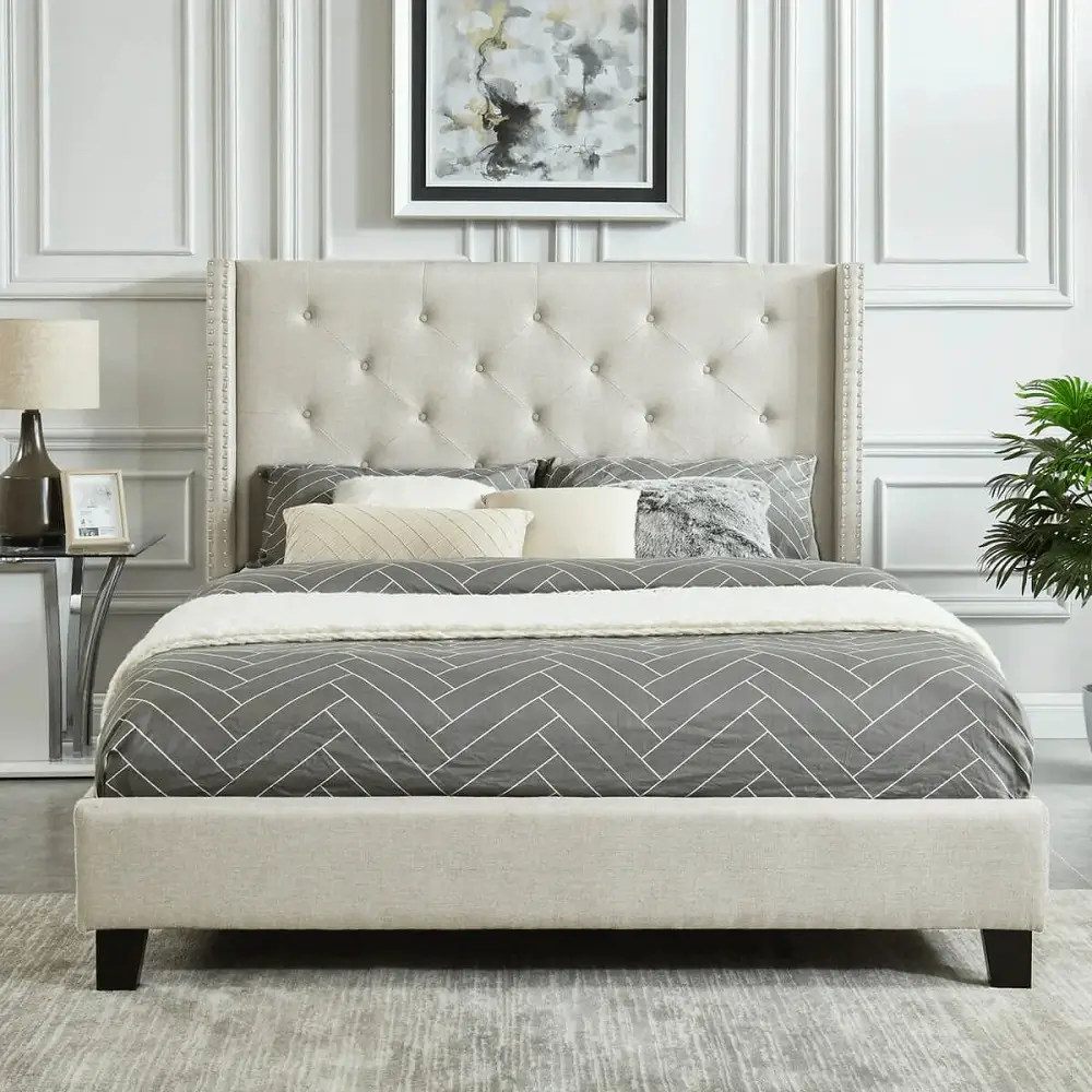 Tufted Upholstered Headboard 1 Tufted Upholstered Headboard