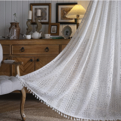 cotton lace curtains