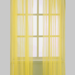 yellow chiffon curtains